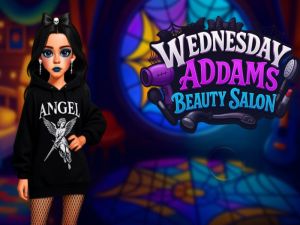 Logħba L-Erbgħa Addams Beauty Salon onlajn