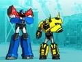 Logħba Transformers. Robots moħbija: Super Mini Striker  onlajn