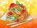 Logħba Noodles Moqlija  onlajn