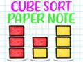 Logħba Cube Sort Paper Nota  onlajn