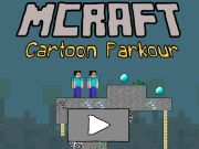 Logħba Parkour tal-cartoon mcraft onlajn