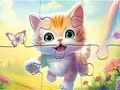 Logħba Jigsaw Puzzle: Kitten Bil Butterfly  onlajn