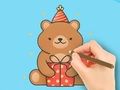 Logħba Ktieb tal-kulur: Gift Bear  onlajn