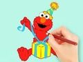 Logħba Ktieb Kulur: Elmo Gift  onlajn