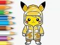 Logħba Ktieb tal-kulur: Raincoat Pikachu  onlajn