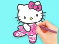 Logħba Ktieb tal-kulur: Hello Kitty Dancing  onlajn
