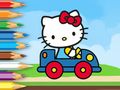 Logħba Ktieb tal-kulur: Hello Kitty Driving Car  onlajn