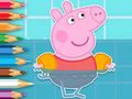 Logħba Ktieb tal-kulur: Peppa Swimming  onlajn
