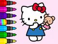 Logħba Ktieb tal-kulur: Hello Kitty Teddy Bear  onlajn
