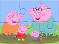 Logħba Puzzle jigsaw: Peppa Pig Muddy Puddles onlajn