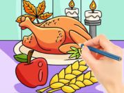 Logħba Ktieb tal-Kulur: Ikla tat-Turkija ta' Thanksgiving  onlajn