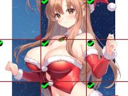Logħba Anime Girls Fl-Aħmar Dress Tile Puzzle  onlajn