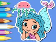 Logħba Ktieb tal-kulur: Jellyfish Mermaid  onlajn