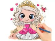 Logħba Ktieb tal-kulur: Chibi Doll Princess  onlajn