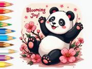 Logħba Ktieb Kulur: Little Panda Ċirasa Blossoms  onlajn