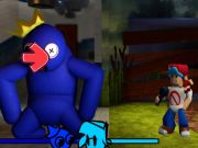 Logħba FNF vs Rainbow Friends onlajn