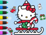 Logħba Ktieb tal-kulur: Hello Kitty Milied  onlajn
