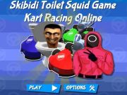 Logħba Skibidi toilet Squid Game Kart Racing Online onlajn