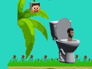 Logħba Għażil ta 'Skibidi Tojlit Flappy Minecraft  onlajn