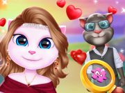 Logħba Koppja kitty sabiħa ta 'San Valentinu  onlajn