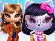 Logħba Kitty Squad Winter Dress Up Up  onlajn