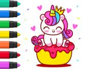 Logħba Ktieb tal-kulur: Unicorn Cupcake  onlajn