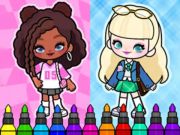 Logħba Ktieb tal-kulur: Aha World Sporty Girl  onlajn
