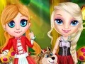 Logħba Little Elsa In Red Hood onlajn