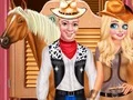 Logħba Frozen Couple Cowboy Style onlajn