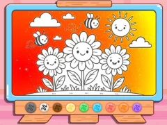 Logħba Coloring Book: Happy Flower onlajn