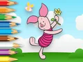 Logħba Coloring Book: Piglet Holds Toy Windmill onlajn