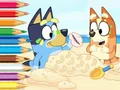 Logħba Coloring Book: Bluey On The Beach onlajn
