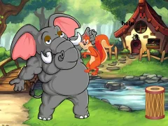 Logħba Squirrel Trapped To Giant Elephant onlajn