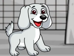 Logħba Rescue the White Puppy from Cage onlajn