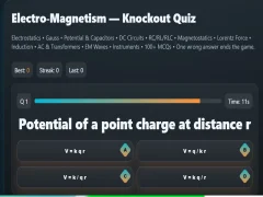 Logħba Electro-Magnetism - Knockout Quiz onlajn