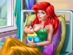 Logħba Princess Mermaid Mommy Birth onlajn