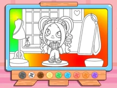 Logħba Coloring Book: Avatar Girl Dress Up Shopping onlajn