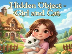 Logħba Hidden Object - Girl and Cat onlajn