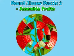 Logħba Round jigsaw Puzzle 2 - Assemble Fruits onlajn