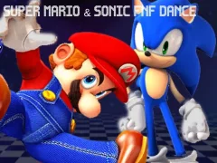 Logħba Super Mario & Sonic FNF Dance onlajn