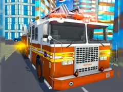 Logħba Fire City Truck Rescue Driving Simulator onlajn