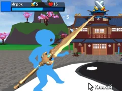 Logħba Obby Stickman On Swords onlajn
