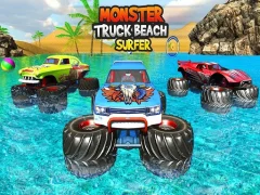 Logħba Monster Truck Beach Surfing onlajn