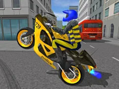 Logħba Police Motorbike Race Simulator onlajn