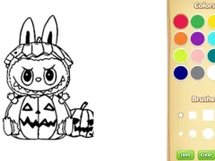 Logħba Halloween Labubu Coloring & Drawing Game onlajn