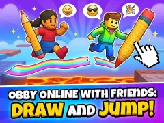Logħba Obby online with friends: Draw and Jump! onlajn