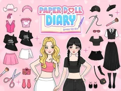 Logħba Paper Doll Diary: Dress Up DIY onlajn