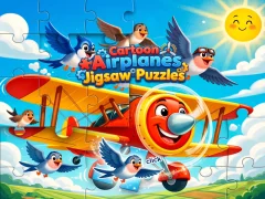 Logħba Cartoon Airplanes: Jigsaw Puzzles onlajn