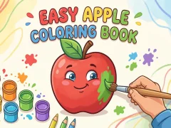 Logħba Easy Apple Coloring Book onlajn