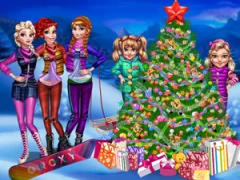 Logħba Princesses Christmas tree onlajn